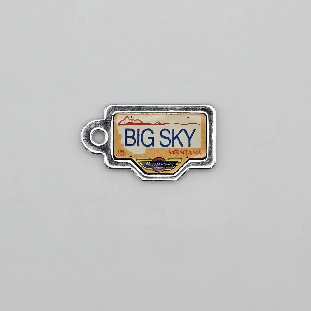 Vintage 1990 Galoob Micro Machines License Plate Montana BIG SKY